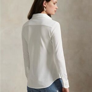 Ralph Lauren Slim Fit Knit Oxford contrast Cuffs and English Bear